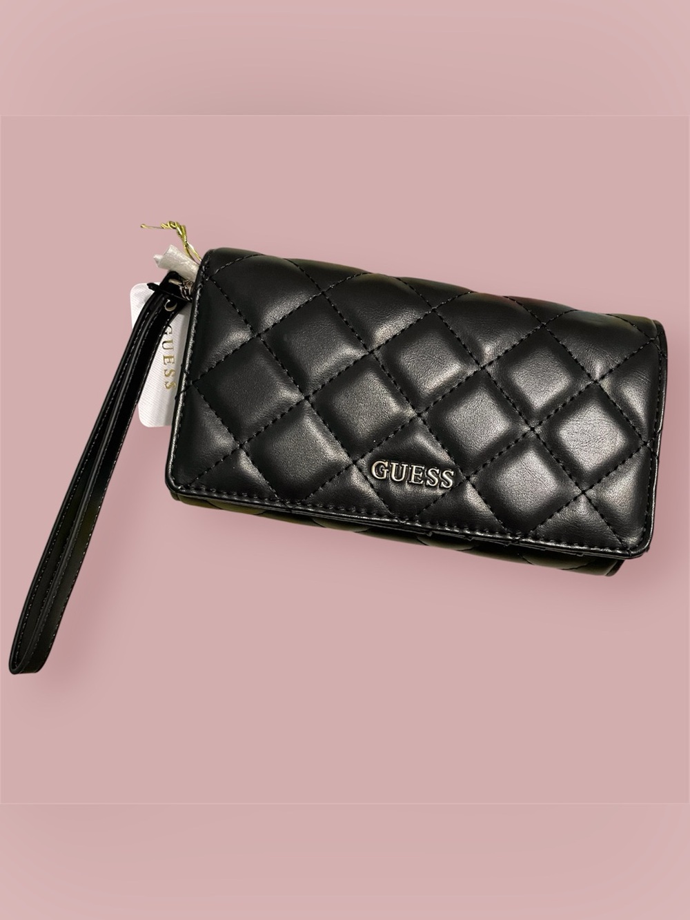 GUESS Quilted Black Wallet